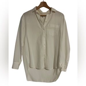 Madewell White Button-Up Shirt, XXSmall